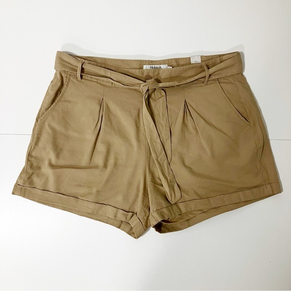 torrid Pants - Torrid | Tan Linen Chino Shorts 16